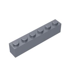 Brick 1 x 6 #3009 Flat Silver 1 KG