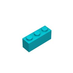 Brick 1 x 3 #3622 Dark Turquoise