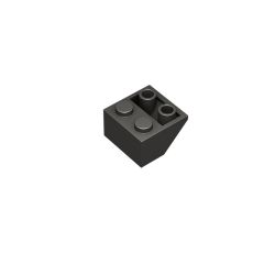 Slope Inverted 45 2 x 2 - Ovoid Bottom Pin, Bar-sized Stud Holes #3660 Metallic Black 1 KG