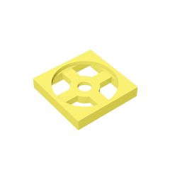 Turntable 2 x 2 Plate, Base #3680 Bright Light Yellow