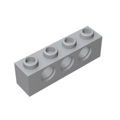Technic Brick 1 x 4 [3 Holes] #3701 Light Bluish Gray