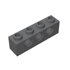 Technic Brick 1 x 4 [3 Holes] #3701 Dark Bluish Gray