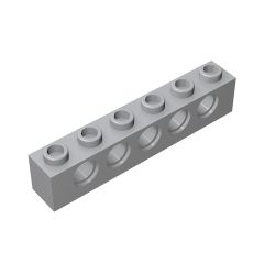 Technic Brick 1 x 6 [5 Holes] #3894 Light Bluish Gray