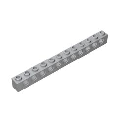 Technic Brick 1 x 12 [11 Holes] #3895 Light Bluish Gray 10 pieces