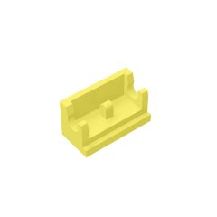 Hinge Brick 1 x 2 Base #3937 Bright Light Yellow