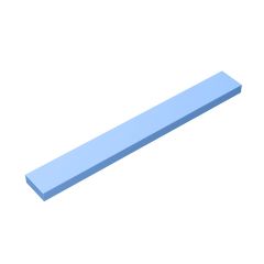 Tile 1 x 8 with Groove #4162 Bright Light Blue