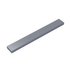 Tile 1 x 8 with Groove #4162 Flat Silver