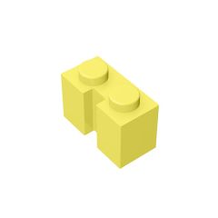 Brick Special 1 x 2 with Groove #4216 Bright Light Yellow