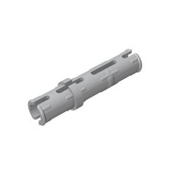 Technic Pin Long with Friction Ridges Lengthwise, 2 Center Slots #6558 Light Bluish Gray