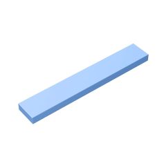 Tile 1 x 6 with Groove #6636 Bright Light Blue