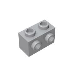Brick Special 1 x 2 with 2 Studs on 1 Side #11211 Light Bluish Gray