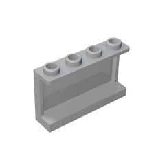 Panel 1 x 4 x 2 with Side Supports - Hollow Studs #14718 Light Bluish Gray