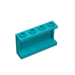Panel 1 x 4 x 2 with Side Supports - Hollow Studs #14718 Dark Turquoise