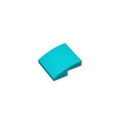 Slope Curved 2 x 2 x 2/3 #15068 Dark Turquoise