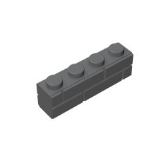 Brick Special 1 x 4 with Masonry Brick Profile #15533 Dark Bluish Gray