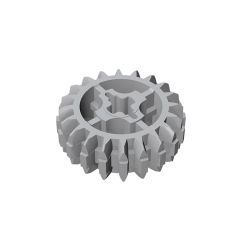 Technic Gear 20 Tooth Double Bevel with Axle Hole Type 1 [+ Opening] #18575 Light Bluish Gray