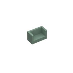 Panel 1 x 2 x 1 With Rounded Corners And 2 Sides #23969 Sand Green