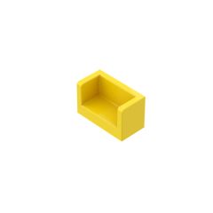Panel 1 x 2 x 1 With Rounded Corners And 2 Sides #23969 Yellow