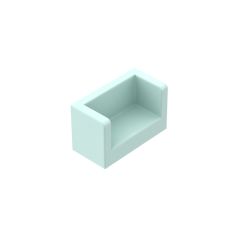 Panel 1 x 2 x 1 With Rounded Corners And 2 Sides #23969 Light Aqua