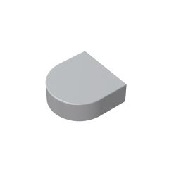 Tile, Round 1 x 1 Half Circle Extended (Stadium) #24246 Light Bluish Gray