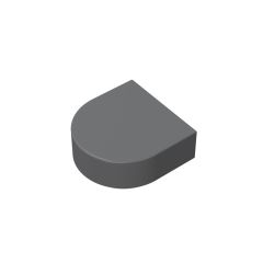 Tile, Round 1 x 1 Half Circle Extended (Stadium) #24246 Dark Bluish Gray