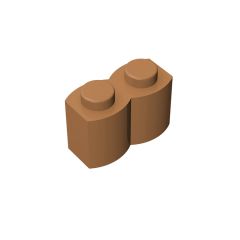 Brick Special 1 x 2 Palisade - aka Log #30136 Medium Dark Flesh