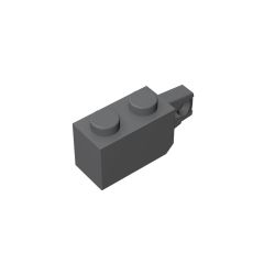 Hinge Brick 1 x 2 Locking with 1 Finger Vertical End #30364 Dark Bluish Gray 10 pieces