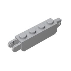 Hinge Brick 1 x 4 Locking with 1 Finger Vertical End and 2 Fingers Vertical End #30387 Light Bluish Gray