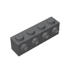 Brick Special 1 x 4 with 4 Studs on One Side #30414 Dark Bluish Gray