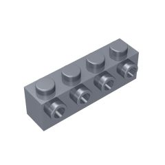 Brick Special 1 x 4 with 4 Studs on One Side #30414 Flat Silver