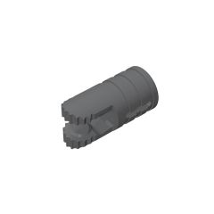 Hinge Cylinder 1 x 2 Locking with 2 Click Fingers and Axle Hole, 9 Teeth #30553 Dark Bluish Gray