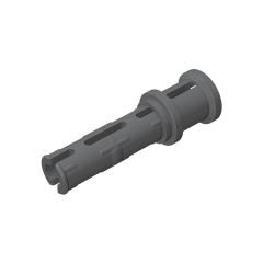 Technic Pin Long with Friction Ridges Lengthwise and Stop Bush - 3 Lateral Holes, Big Pin Hole #32054 Dark Bluish Gray
