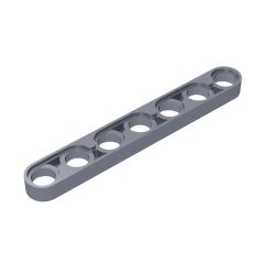 Technic Beam 1 x 7 Thin #32065 Flat Silver