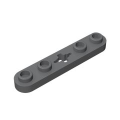 Technic Plate 1 x 5 with Smooth Ends, 4 Studs and Centre Axle Hole #32124 Dark Bluish Gray