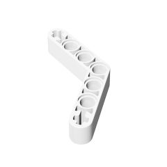 Technic Beam 1 x 7 Bent (4 - 4) Thick #32348 White