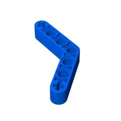 Technic Beam 1 x 7 Bent (4 - 4) Thick #32348 Blue