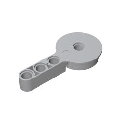 Technic Rotation Joint Disk With Pin And 3L Liftarm Thick #44225 Light Bluish Gray