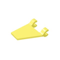 Flag 2 x 2 Trapezoid with Flat Area between Clips #44676 Bright Light Yellow