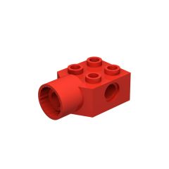 Brick Special 2 x 2 With Pin Hole Rotation Joint Socket #48169 Red