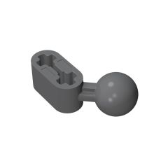 Technic Beam 1 x 2 with Ball Joint Angled #50923 Dark Bluish Gray