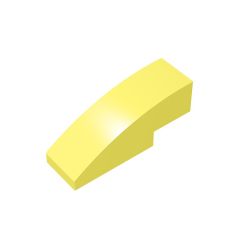 Slope Curved 3 x 1 No Studs #50950 Bright Light Yellow