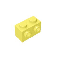 Brick Special 1 x 2 with Studs on 2 Sides #52107 Bright Light Yellow