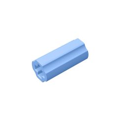 Technic Axle Connector Smooth [with x Hole + Orientation] #59443 Bright Light Blue 1/4 KG