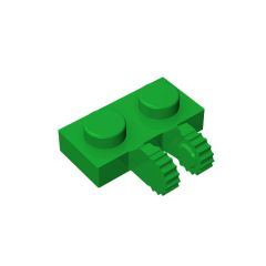 Hinge Plate 1 x 2 Locking with 2 Fingers on Side, 9 Teeth #60471 Green