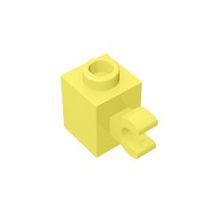 Brick Special 1 x 1 with Clip Horizontal #60476 Bright Light Yellow