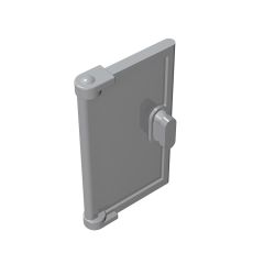 Door 1 x 2 x 3 With Vertical Handle, Mold For Tabless Frames #60614 Light Bluish Gray