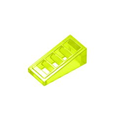 Slope 18 2 x 1 x 2/3 with 4 Slots #61409 Trans-Bright Green