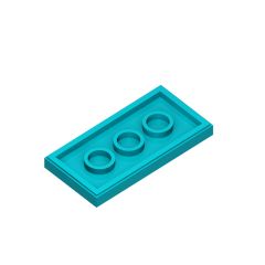Tile 2 x 4 with Groove #87079 Dark Turquoise