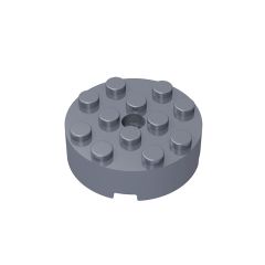 Brick Round 4 x 4 With Hole #87081 Flat Silver