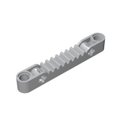 Technic Gear Rack 1 x 7 with Axle and Pin Holes #87761 Light Bluish Gray